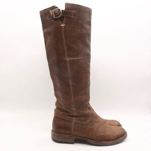 Fiorentini + Baker Tall Brown Leather Boots with Buckle